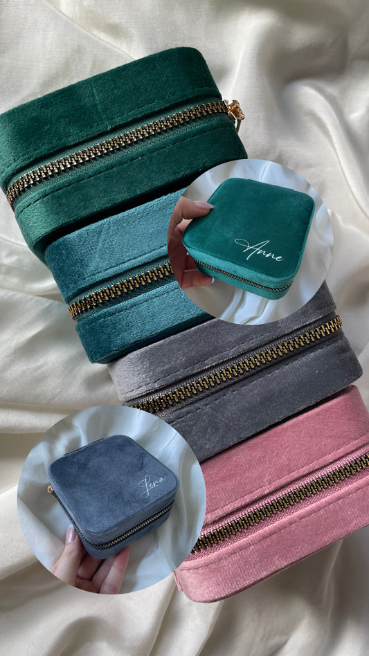Personalisiertes Schmucktasche Schmuckkiste Schmuckdose Schmucketui Samt