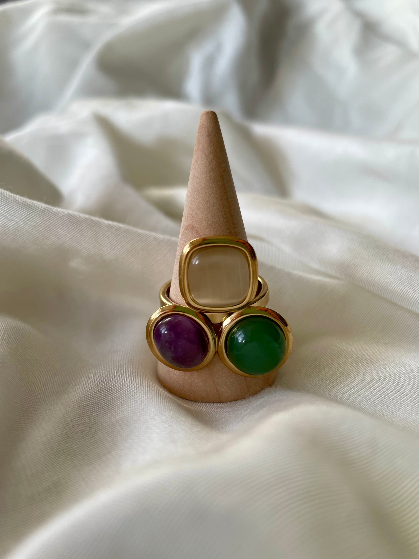 Edelstahl Ring Stone