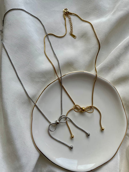 Edelstahl Kette Bow Knot