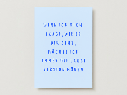 Postkarte "lange Version"
