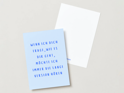 Postkarte "lange Version"