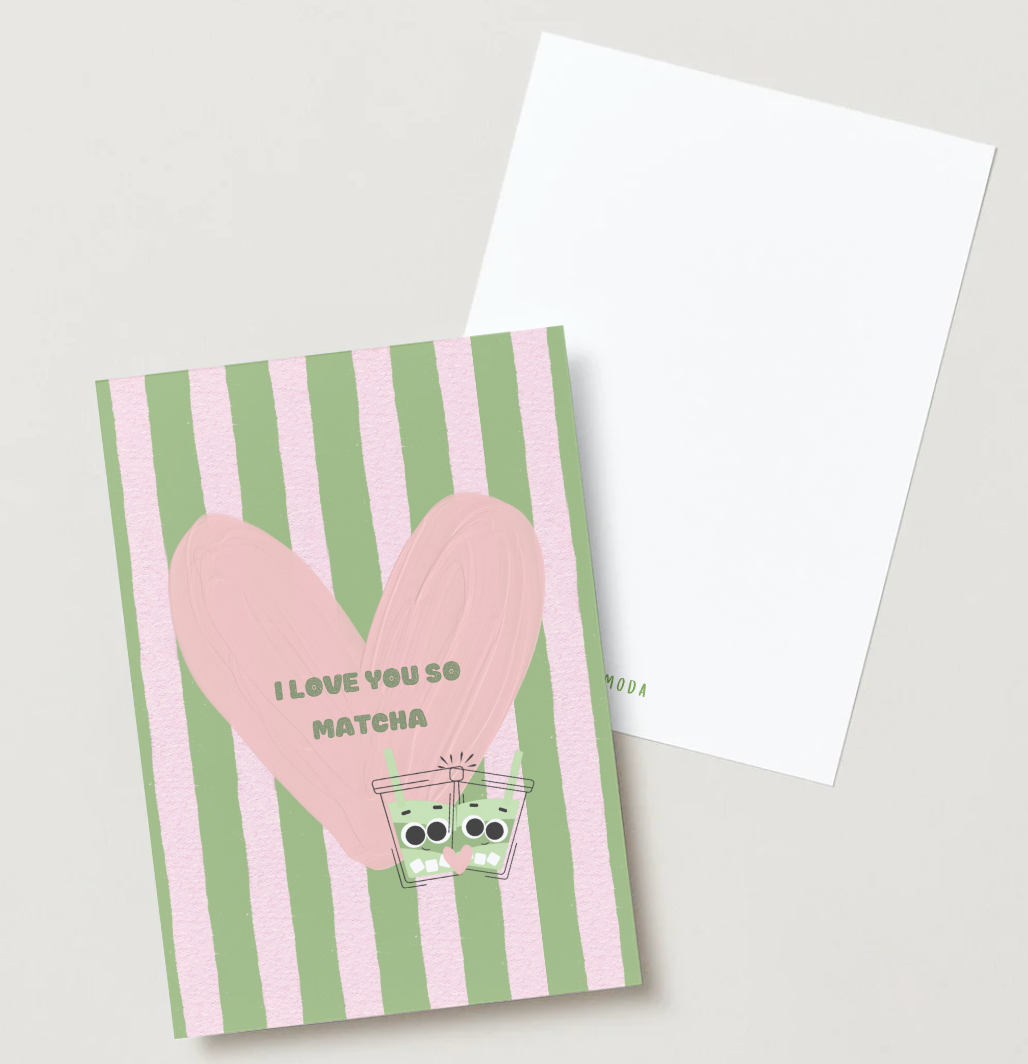 Karte "Love you so Matcha"