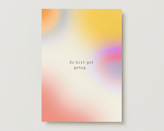 Postkarte "Du bist gut genug" Bunt