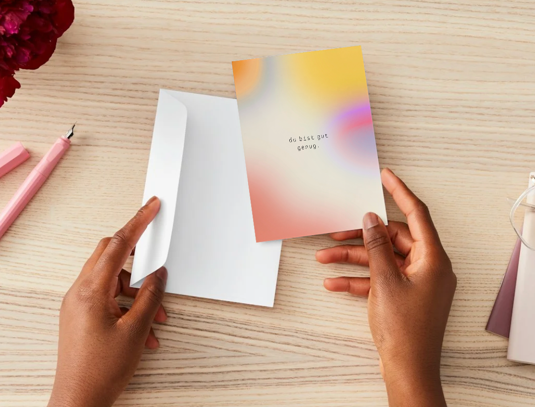 Postkarte "Du bist gut genug" Bunt