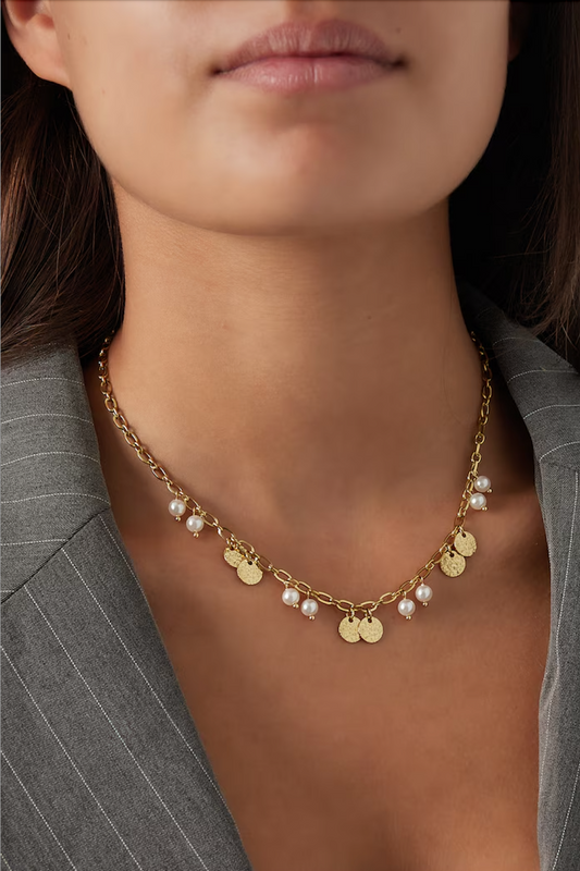 Edelstahl Kette Glücksperle