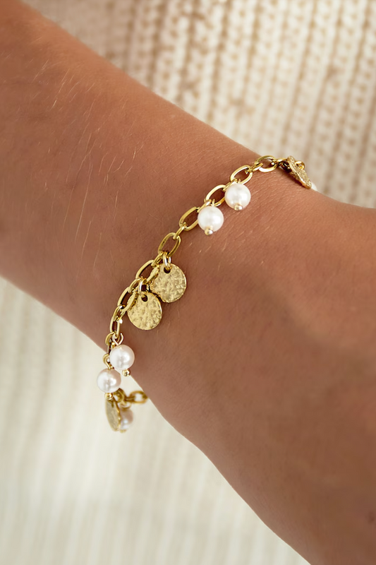 Edelstahl Armband Glücksperle