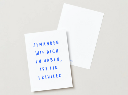 Postkarte "Privileg"