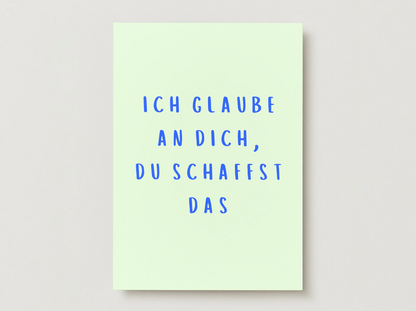 Postkarte "Ich glaub an dich"