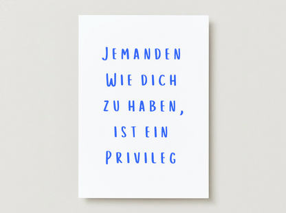 Postkarte "Privileg"
