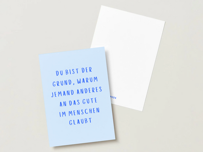 Postkarte "Du bist der Grund"