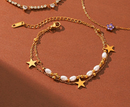 Edelstahl Armband Star Layer