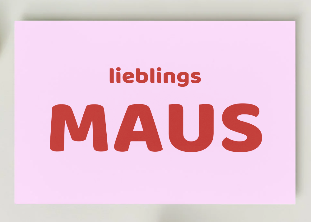 Postkarte "Lieblings Maus"