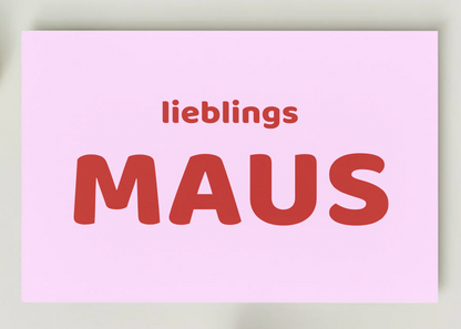 Postkarte "Lieblings Maus"