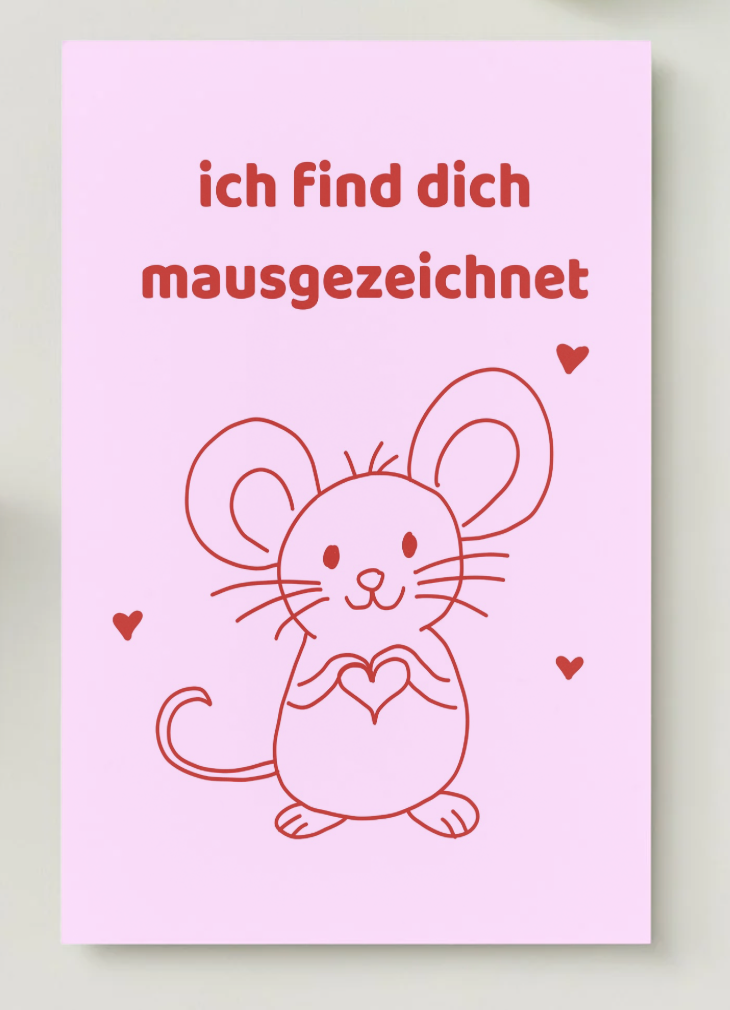 Postkarte "mausgezeichnet“