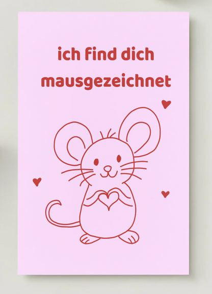 Postkarte "mausgezeichnet“