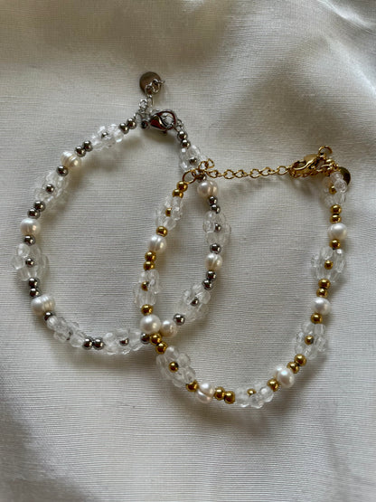 Edelstahl Armband Daisy Süßwasserperle
