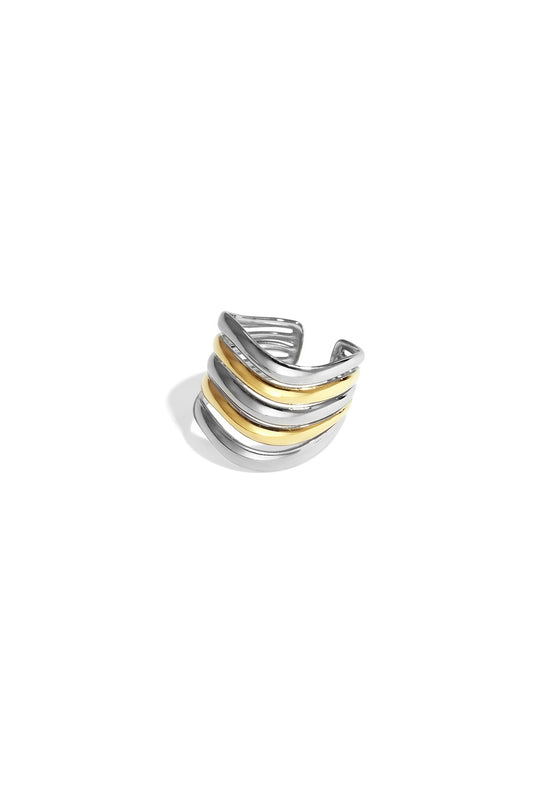 Edelstahl Ring Bicolor Lia