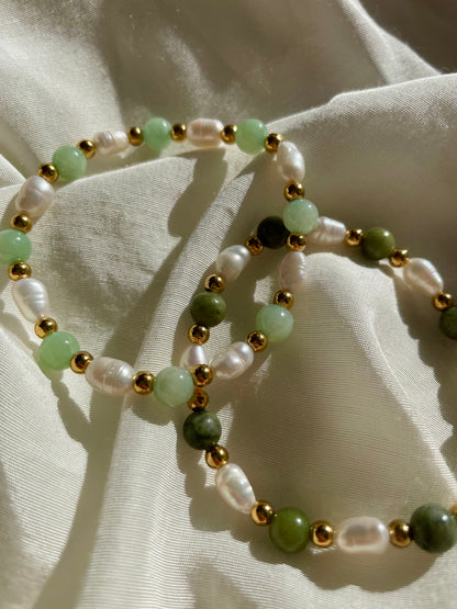 Matcha Armband Süßwasserperle
