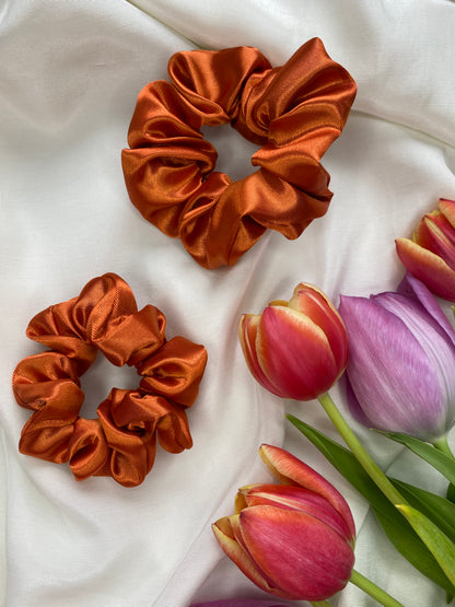 Scrunchie Orange Satin