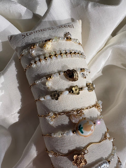 Armbandset Weiß Gold
