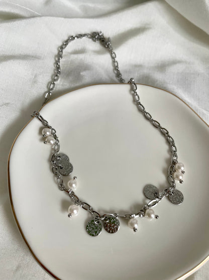Edelstahl Kette Glücksperle