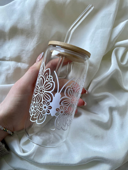 Schmetterling Glas personalisierbar