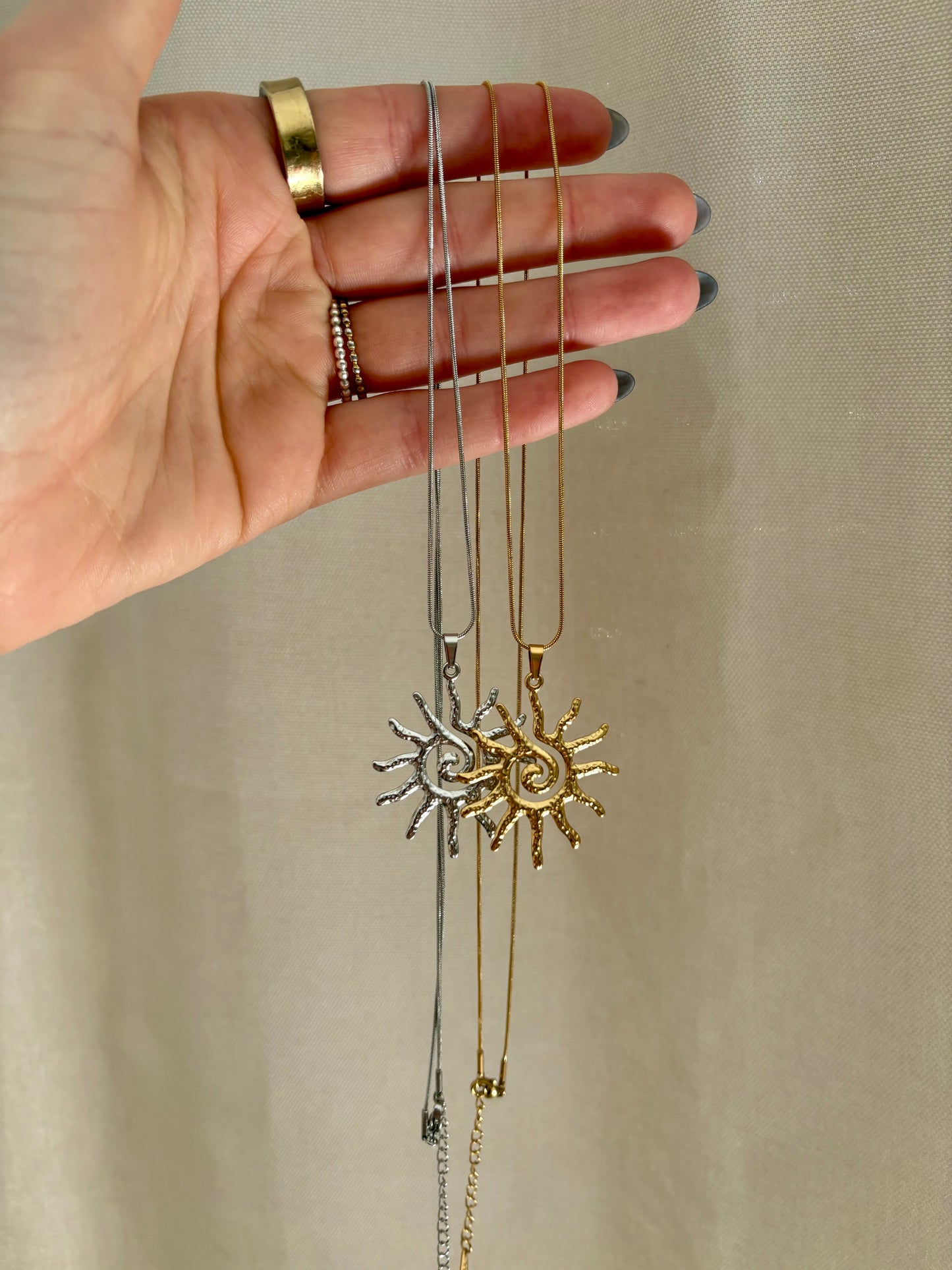 Edelstahl Kette Sun