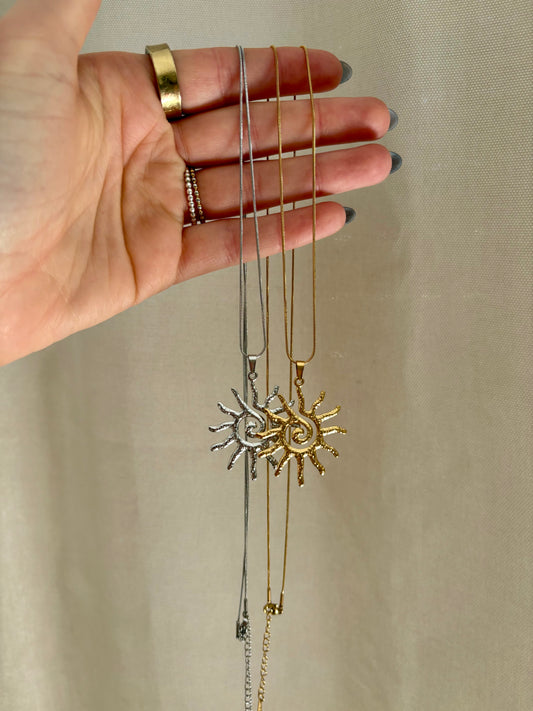Edelstahl Kette Sun