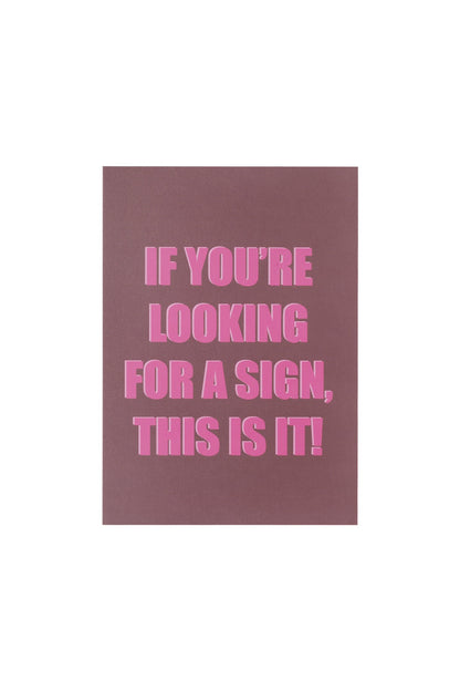 Postkarte "Sign"