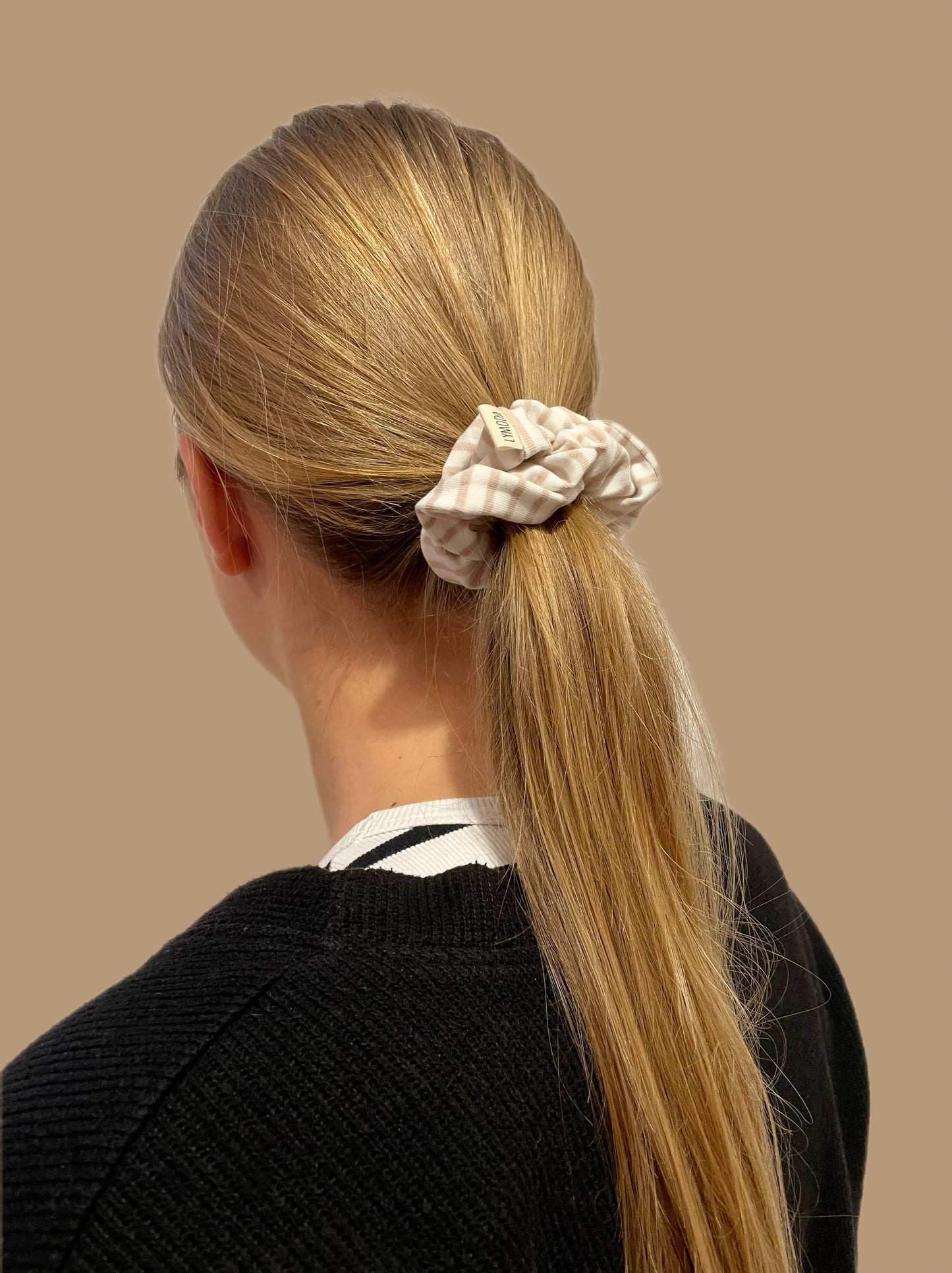 Scrunchiekollektion Strify gestreift Gelb Beige Blau