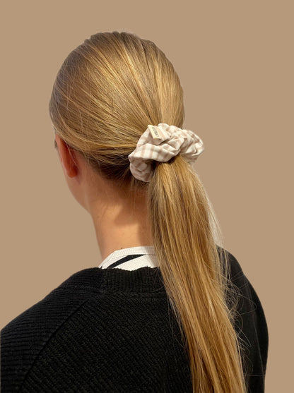 Scrunchiekollektion Strify gestreift Gelb Beige Blau