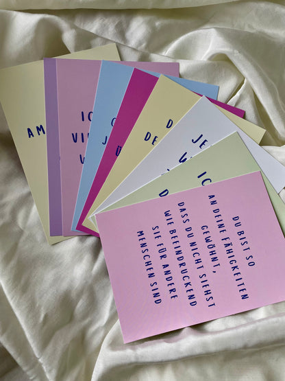 Postkarte Set Spruch