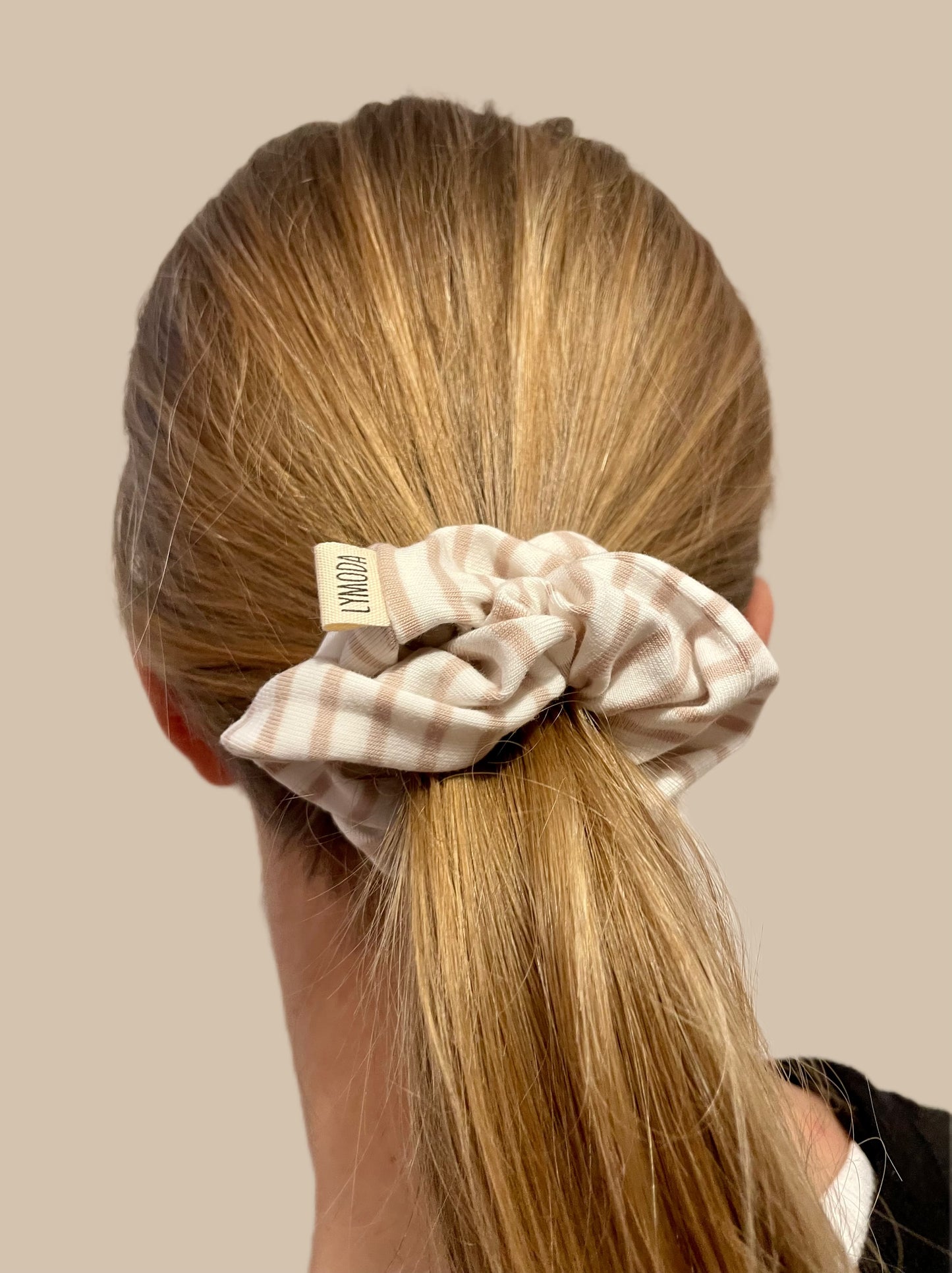 Scrunchiekollektion Strify gestreift Gelb Beige Blau