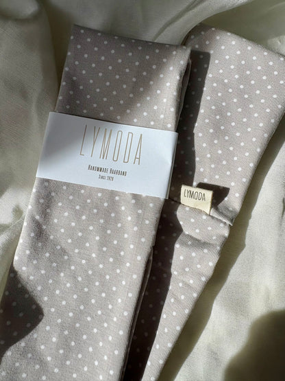 Haarband Dots Beige Weiß