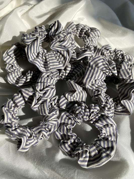 Scrunchie gestreift Blau Weiß