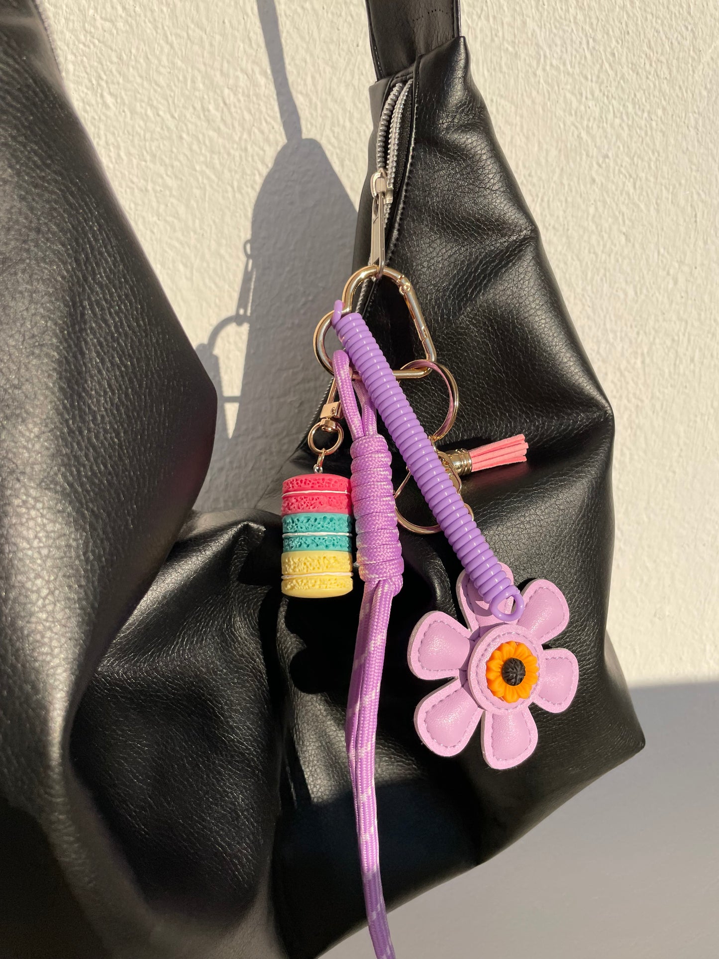 Keychain Taschenanhänger Flower & Macarons