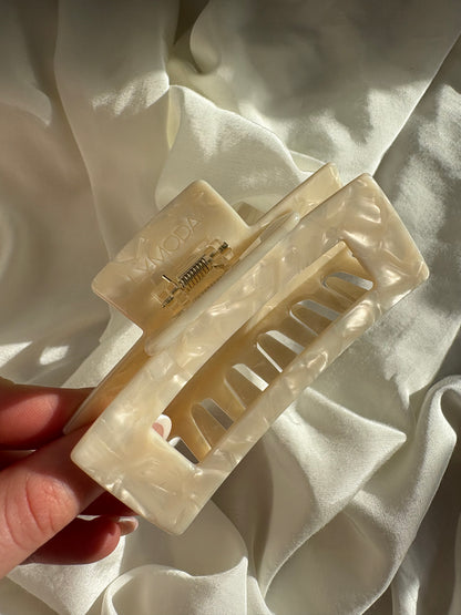 Haarspange Medium Creme