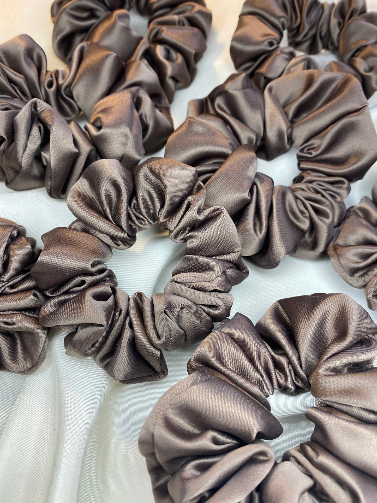 Scrunchie Taupe Satin