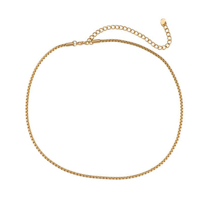 Edelstahl Kette Simple Round