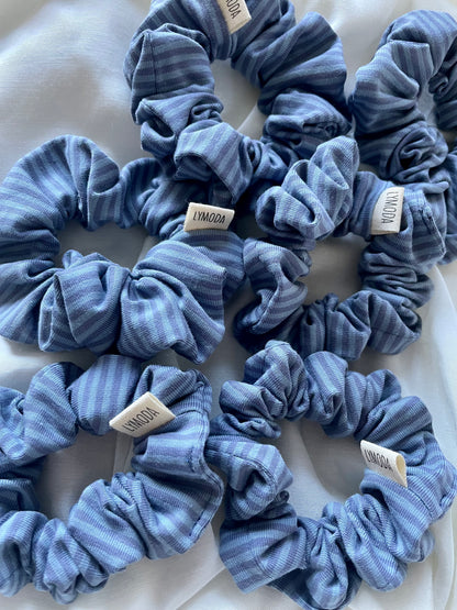 Scrunchiekollektion Strify gestreift Gelb Beige Blau