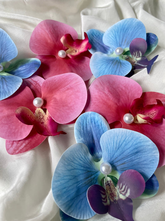 Blumen Haarspange Orchidee