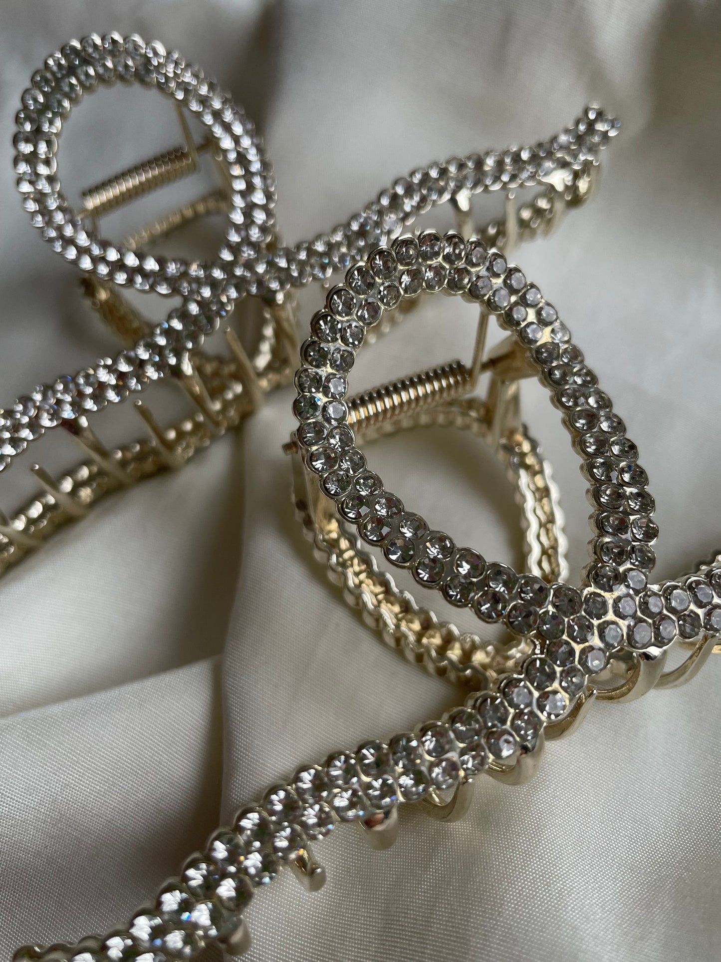 Haarspange Glitzer Metall