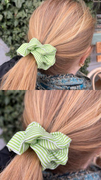Scrunchie gestreift Pink Grün