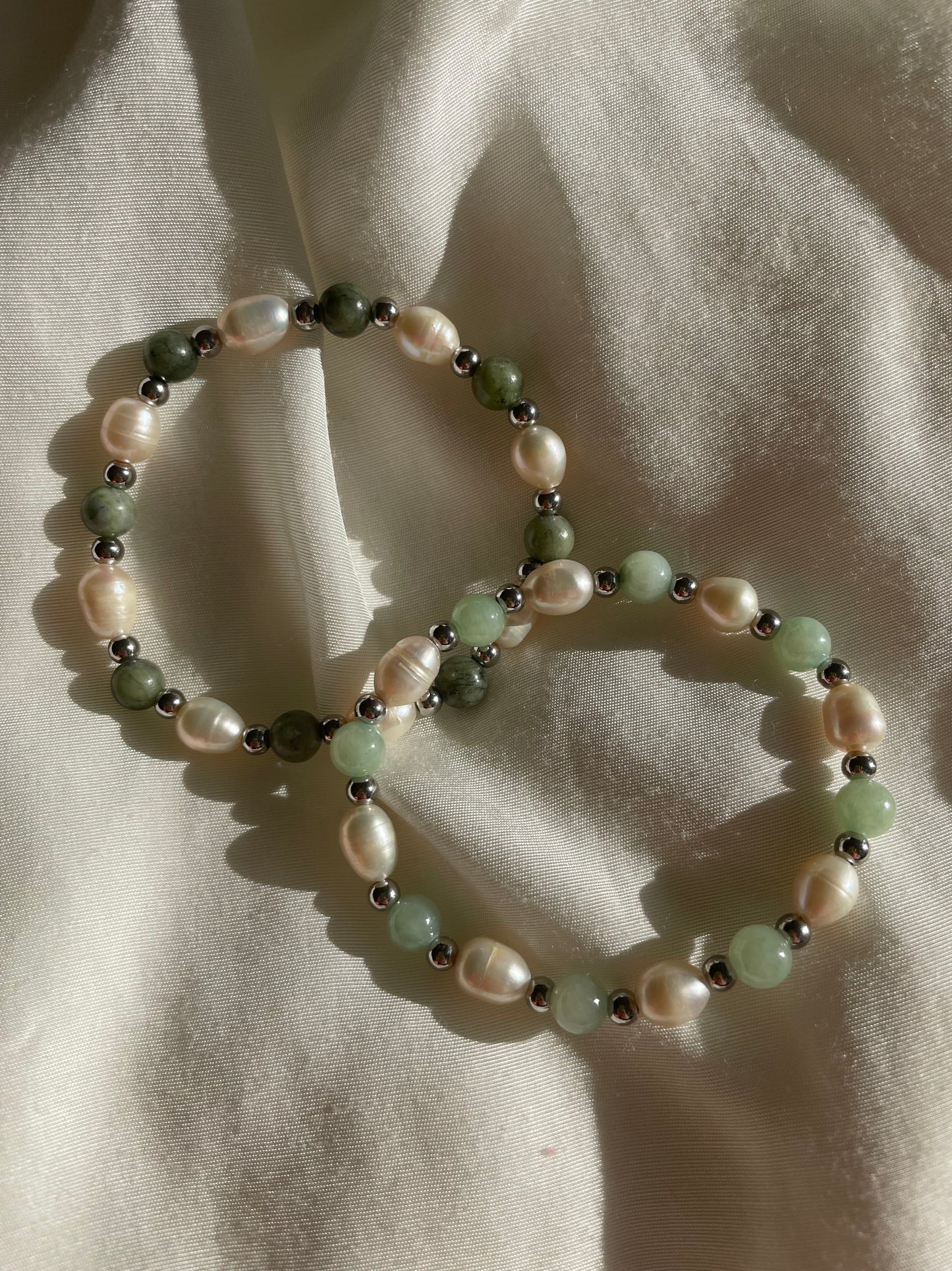 Matcha Armband Süßwasserperle