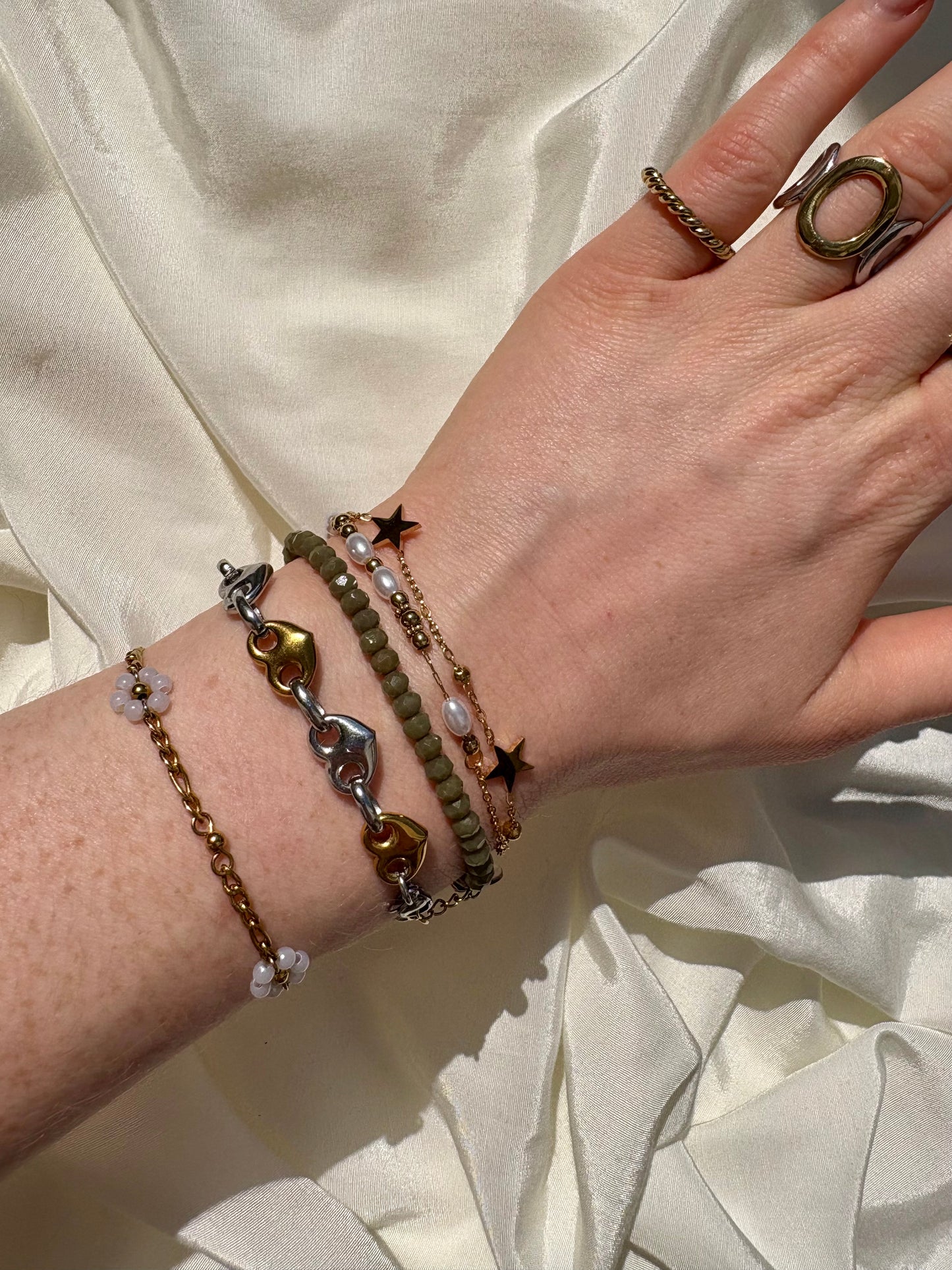 Edelstahl Armband Star Layer
