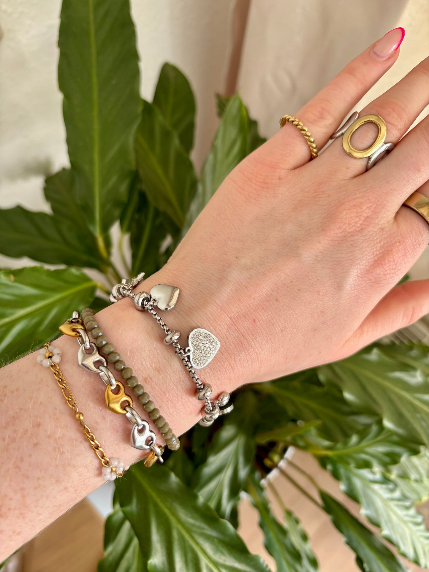 Edelstahl Charm Armband Big Love