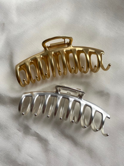 Französische Haarkralle Gold Silber