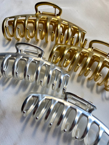 Französische Haarkralle Gold Silber
