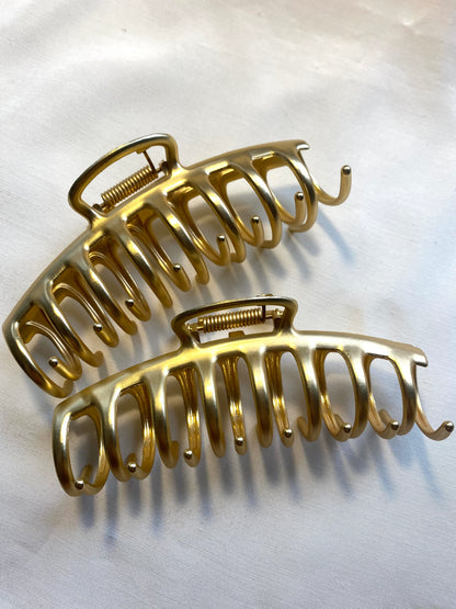 Französische Haarkralle Gold Silber
