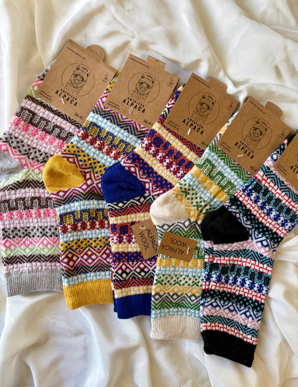 Alpaka Socken Norwegen Muster 36-41